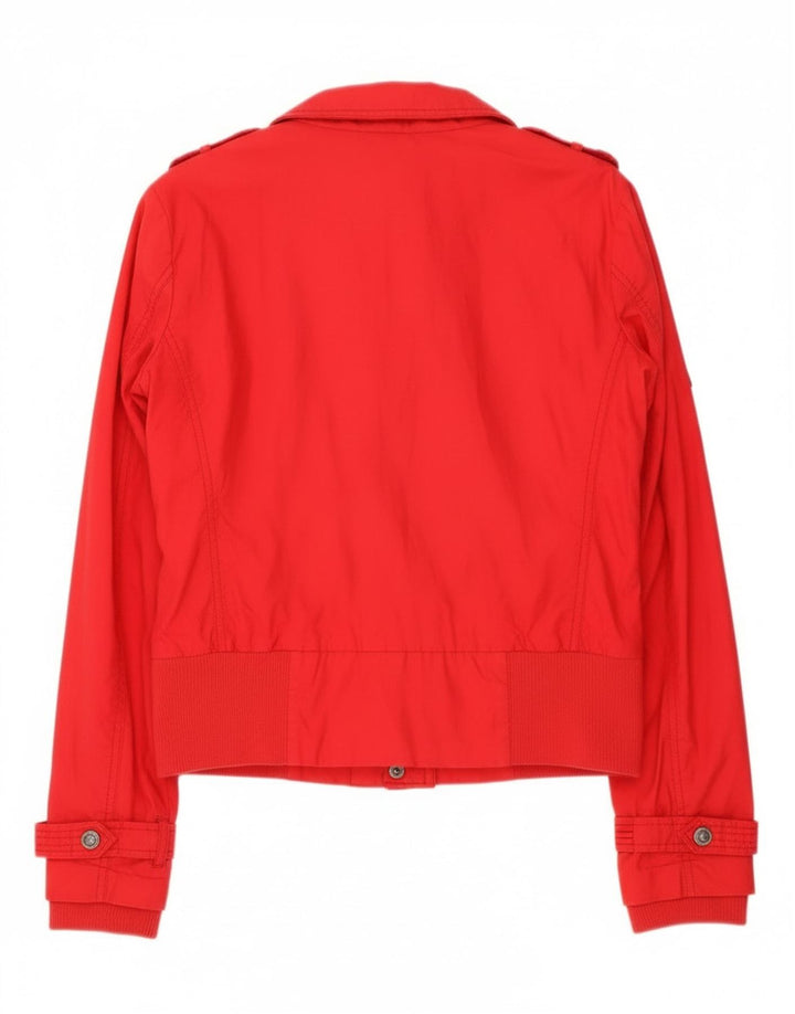 Giacca militare da donna Esprit UK 14 grande cotone rosso