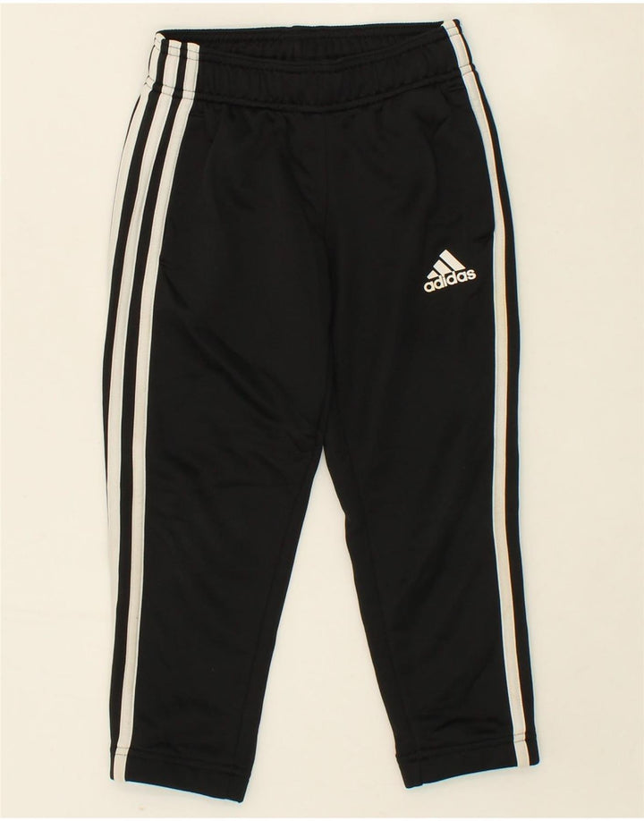 ADIDAS Boys Tracksuit Trousers 5-6 Years Black Polyester Vintage Adidas and Second-Hand Adidas from Messina Hembry 