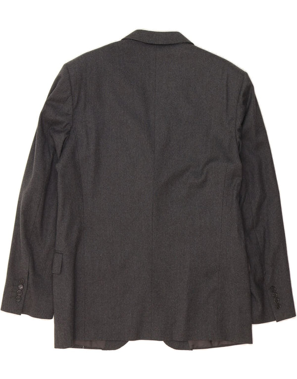 CANALI Mens Milano 3 Button Blazer Jacket IT 48 Medium Grey Rayon