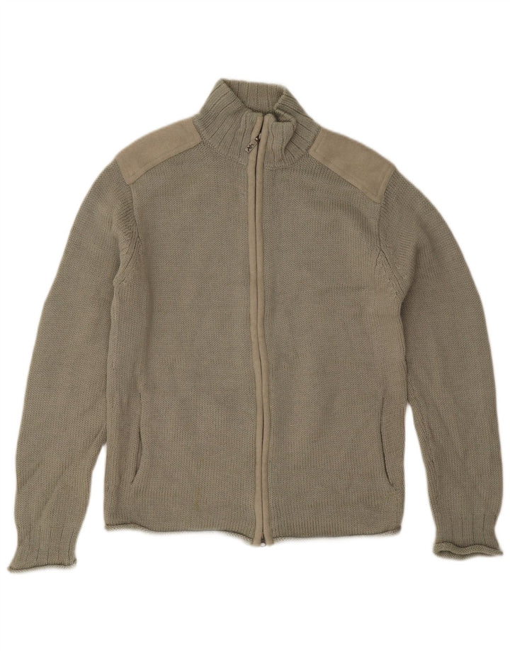 Maglione cardigan da uomo French Connection Lana color block color kaki medio