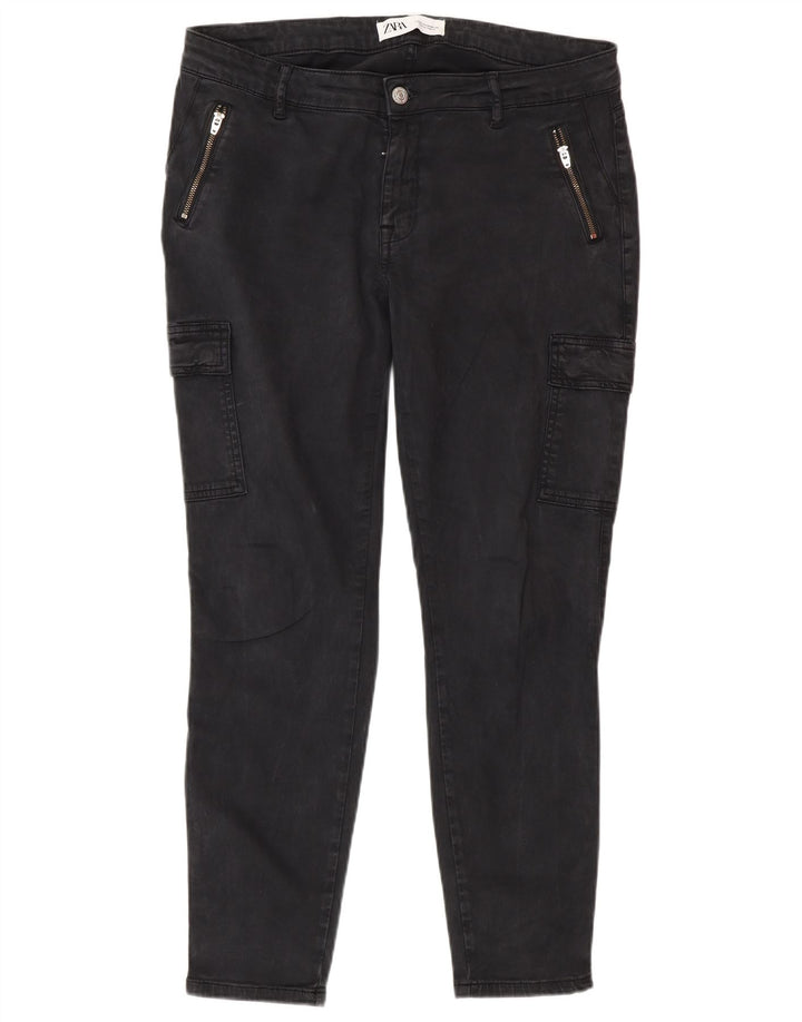 Pantaloni cargo skinny da donna Zara EU 40 medi W30 L29 neri