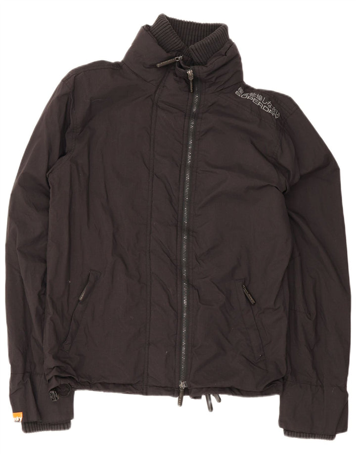 Giacca antipioggia da donna Superdry UK 16 grande nylon nero