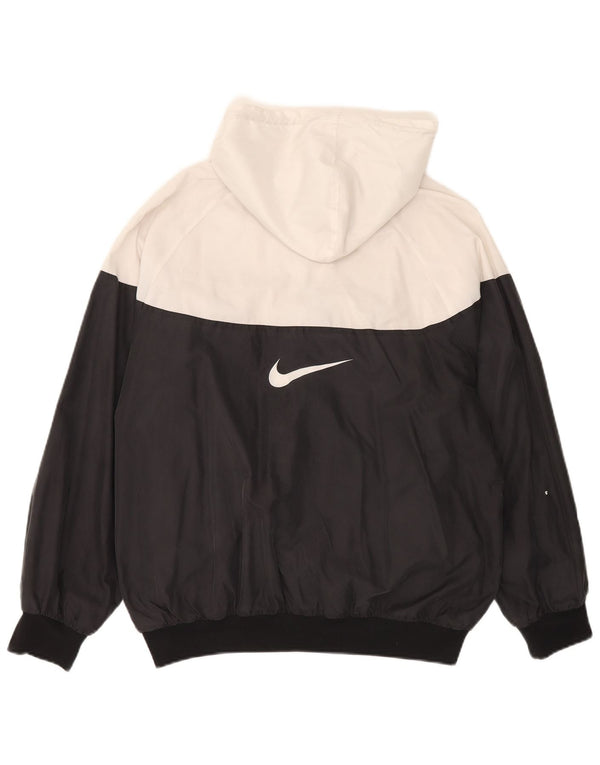 Giubbotto bomber con cappuccio dalla vestibilità ampia NIKE da uomo UK 39/41 color block medio nero