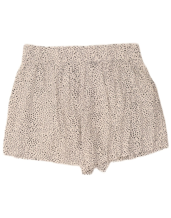 Pantaloncini da donna Marks & Spencer UK 14 Large in viscosa maculata bianca