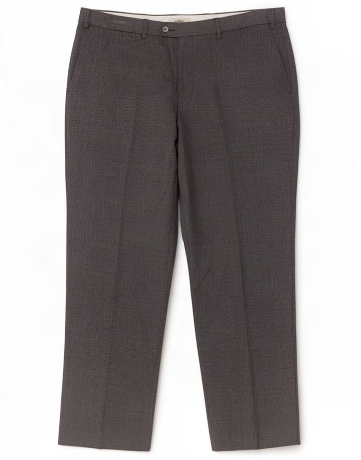 Pantaloni da abito dritti da uomo Marks & Spencer W38 L31 poliestere blu