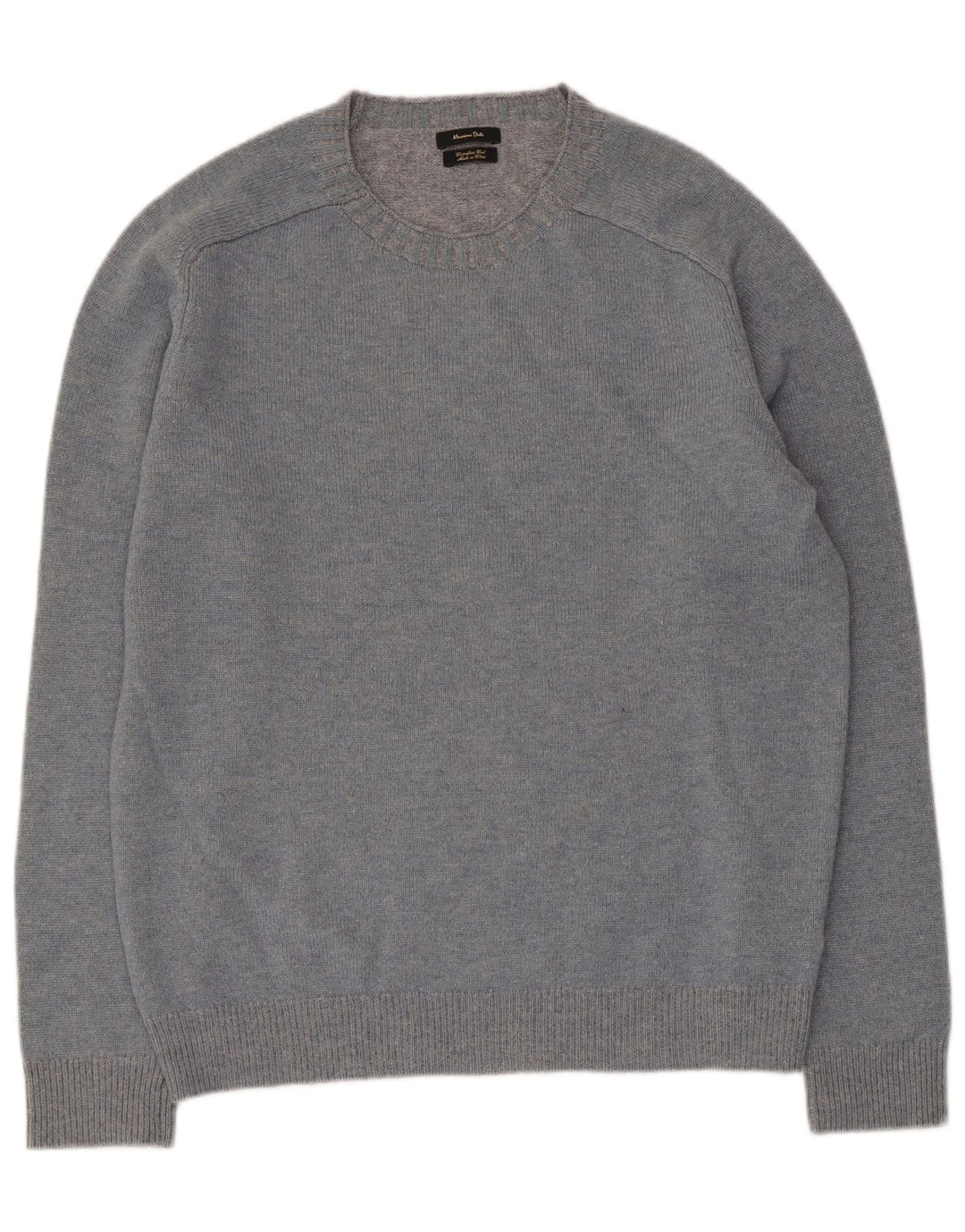 Massimo Dutti Uomo Maglione Girocollo Maglione Grande Lana Blu