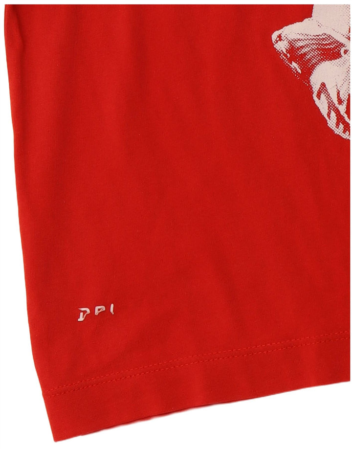 NIKE T-shirt grafica da uomo Dri Fit Top piccola in cotone rosso