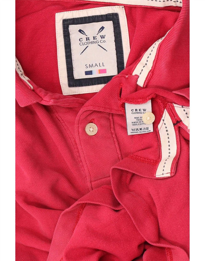 Crew Clothing Polo da uomo piccola in cotone rosa