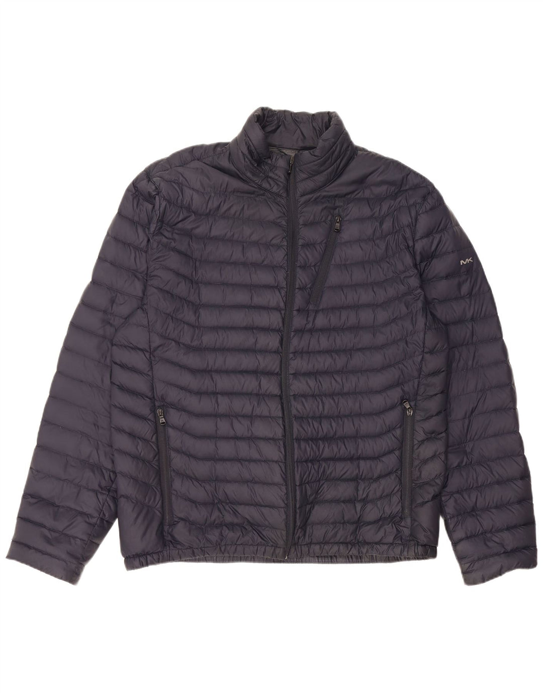 MICHAEL KORS Giacca imbottita da uomo UK 42 XL Nylon blu navy