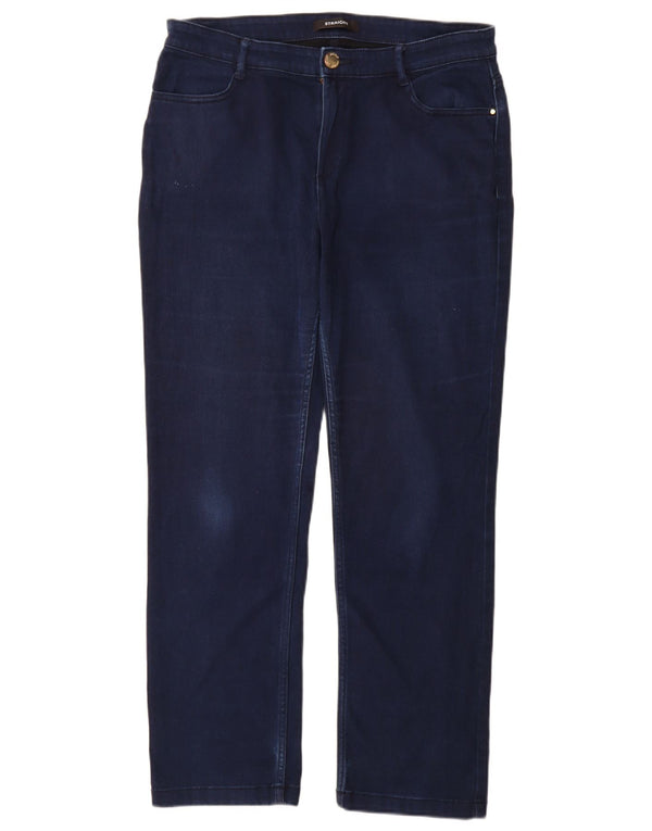 Jeans dritti da donna Marks & Spencer UK 14 Large W32 L30 Cotone blu navy