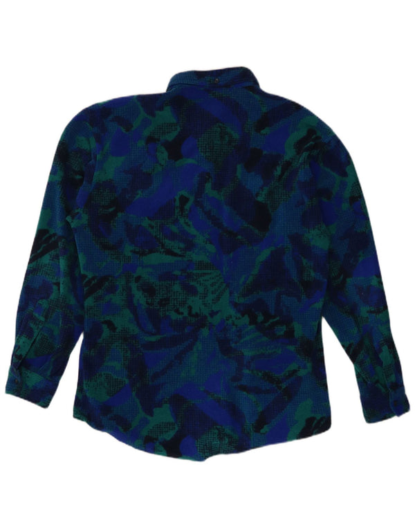 Camicia in pile Fila da uomo con motivo astratto IT 46 Small Blu