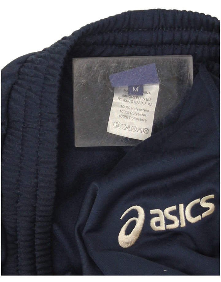 Pantaloni da tuta da uomo Asics medi in poliestere blu navy
