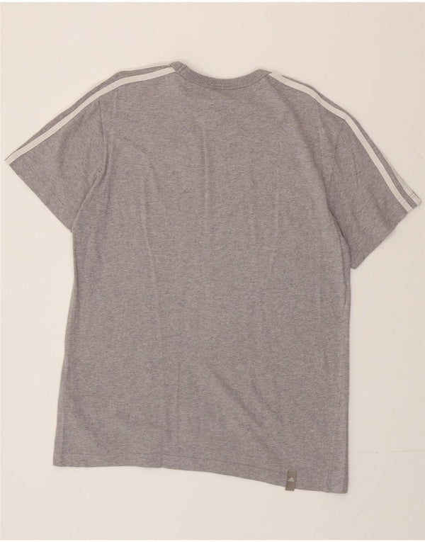 T-shirt grafica da uomo Adidas Top UK 42/44 grande cotone grigio