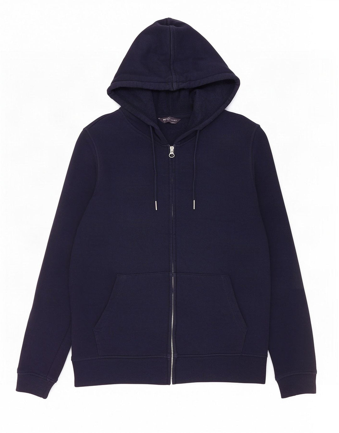 Maglione con cappuccio e zip da donna Marks & Spencer UK 12 cotone blu navy medio