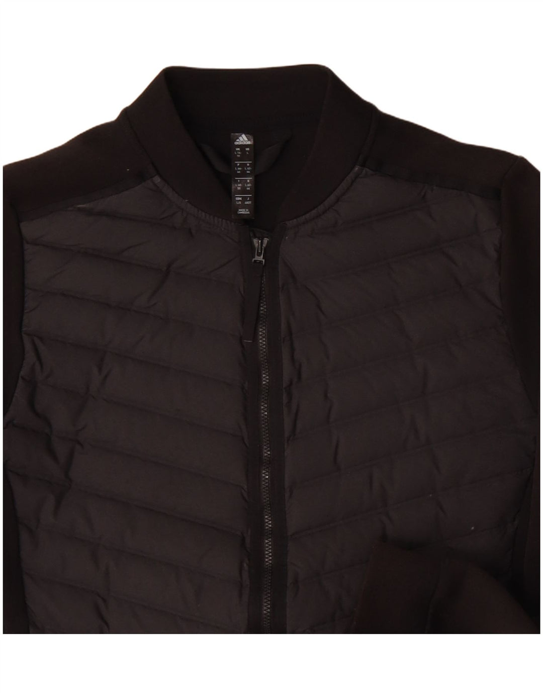 Giacca da tuta da donna Adidas UK 16/18 Large Nero Poliestere