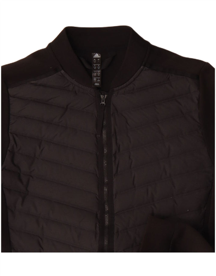 Giacca da tuta da donna Adidas UK 16/18 Large Nero Poliestere