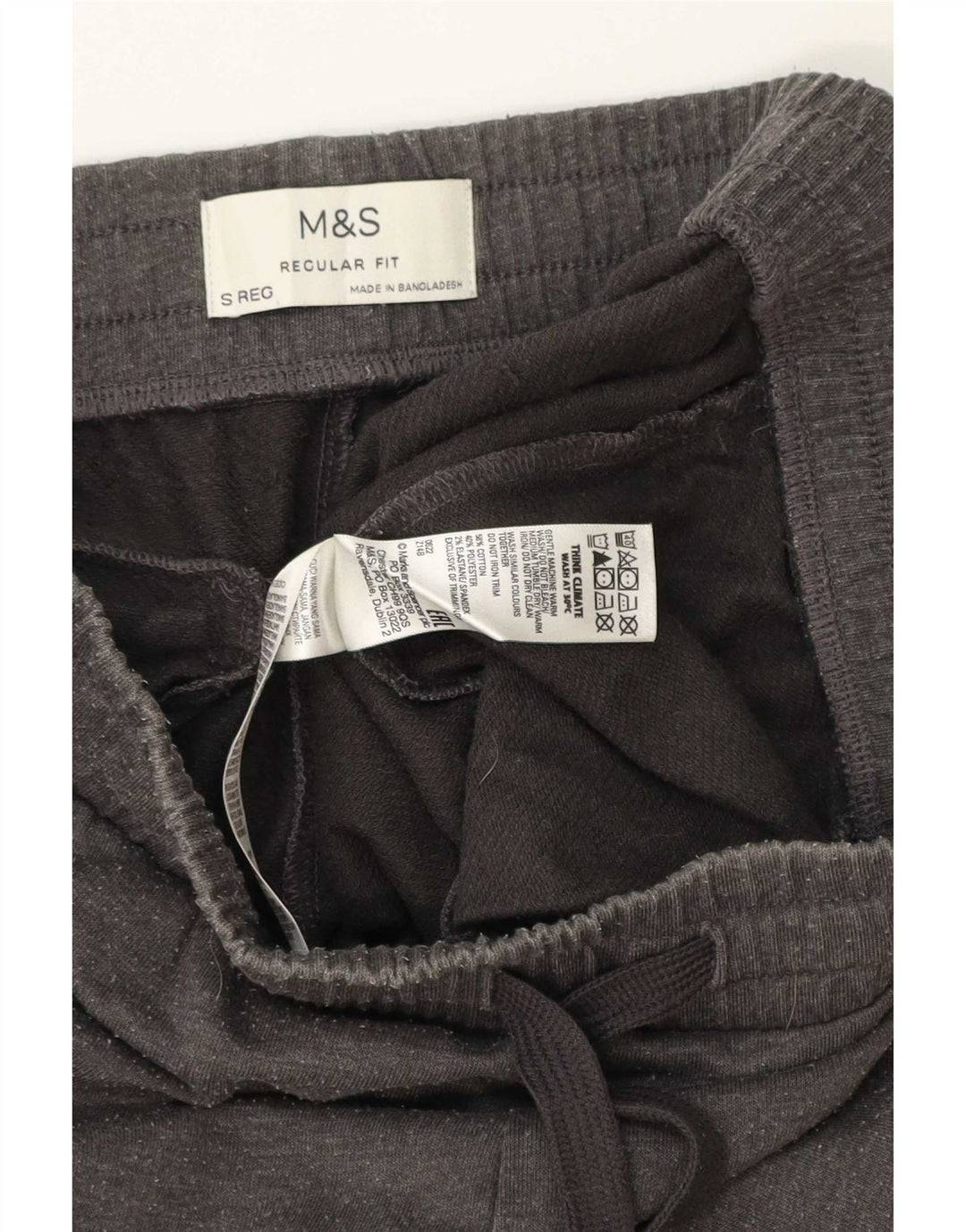 Pantaloni da tuta da uomo Marks & Spencer vestibilità regolare piccoli in cotone grigio