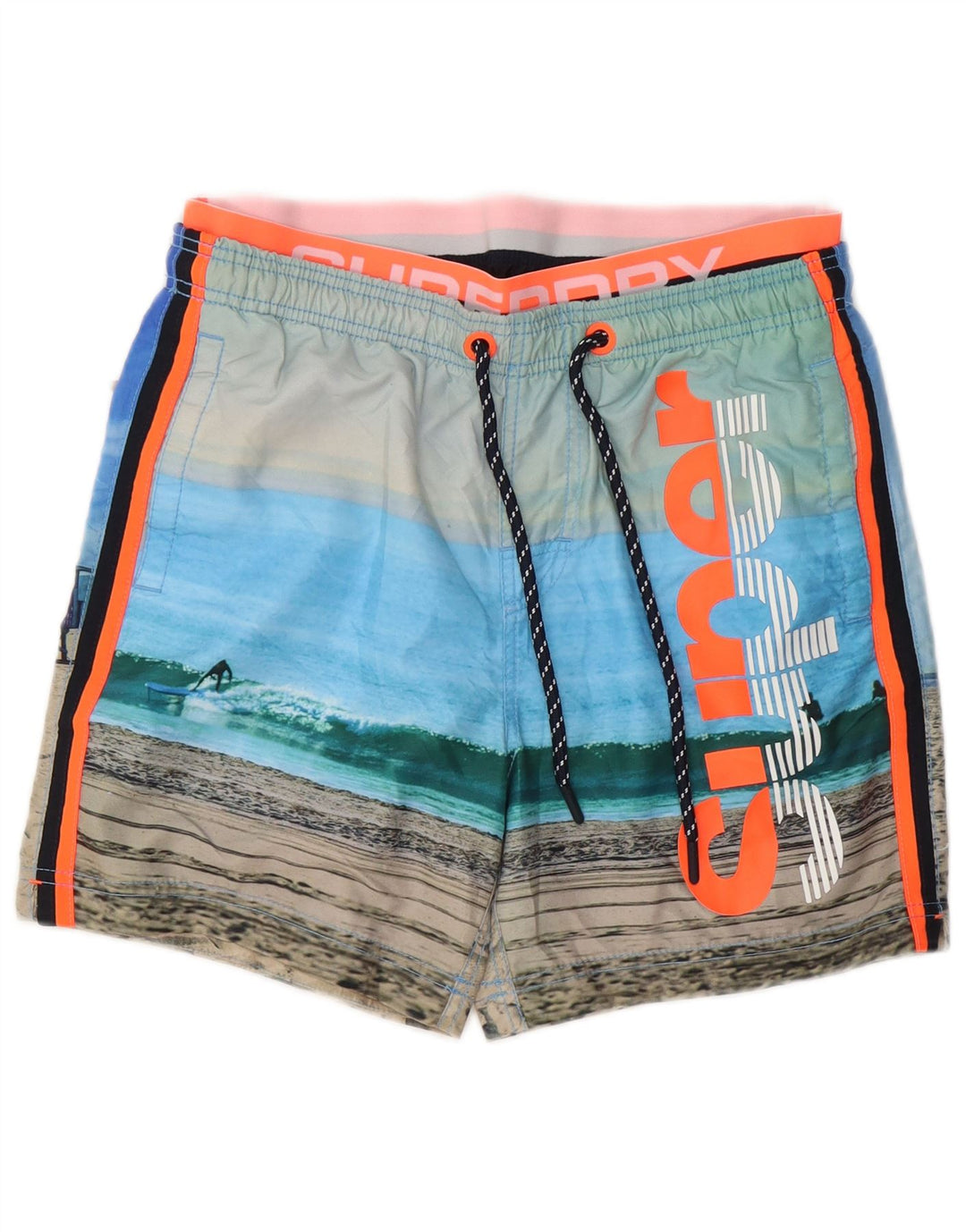 Pantaloncini da bagno da uomo Superdry con motivo grafico astratto medio multicolore