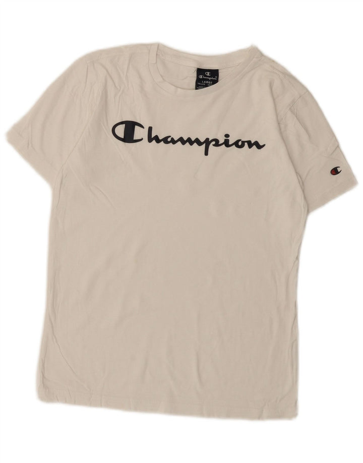 T-shirt grafica Champion da bambino, 11-12 anni, grande, bianca