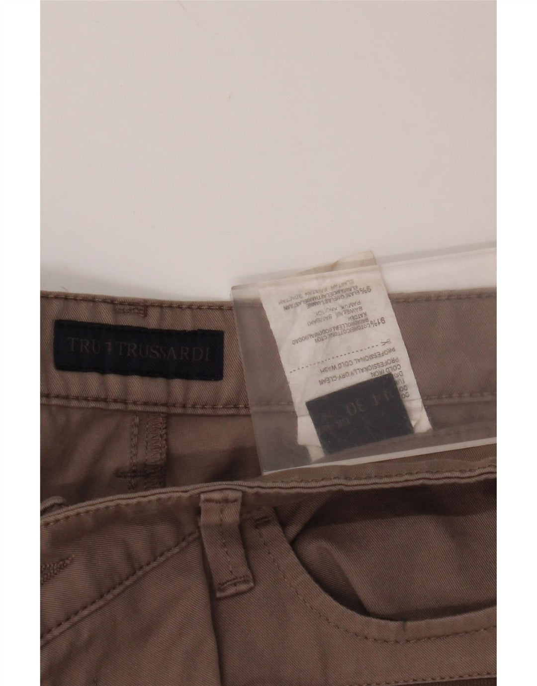 Pantaloni Casual Slim Donna TRUSSARDI W28 L30 Cotone Grigio
