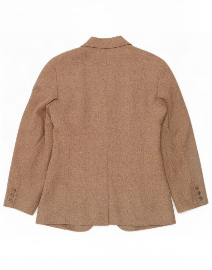 Benetton Giacca blazer a 3 bottoni da donna IT 44 Poliestere beige medio