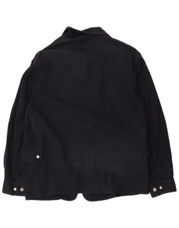 Fay Duffle Utility Jacket oversize da donna UK 10 Small Blu Navy