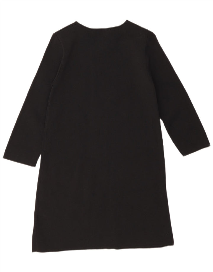 Abito a trapezio da donna Zara con maniche a 3/4 UK 8 piccolo in viscosa nera