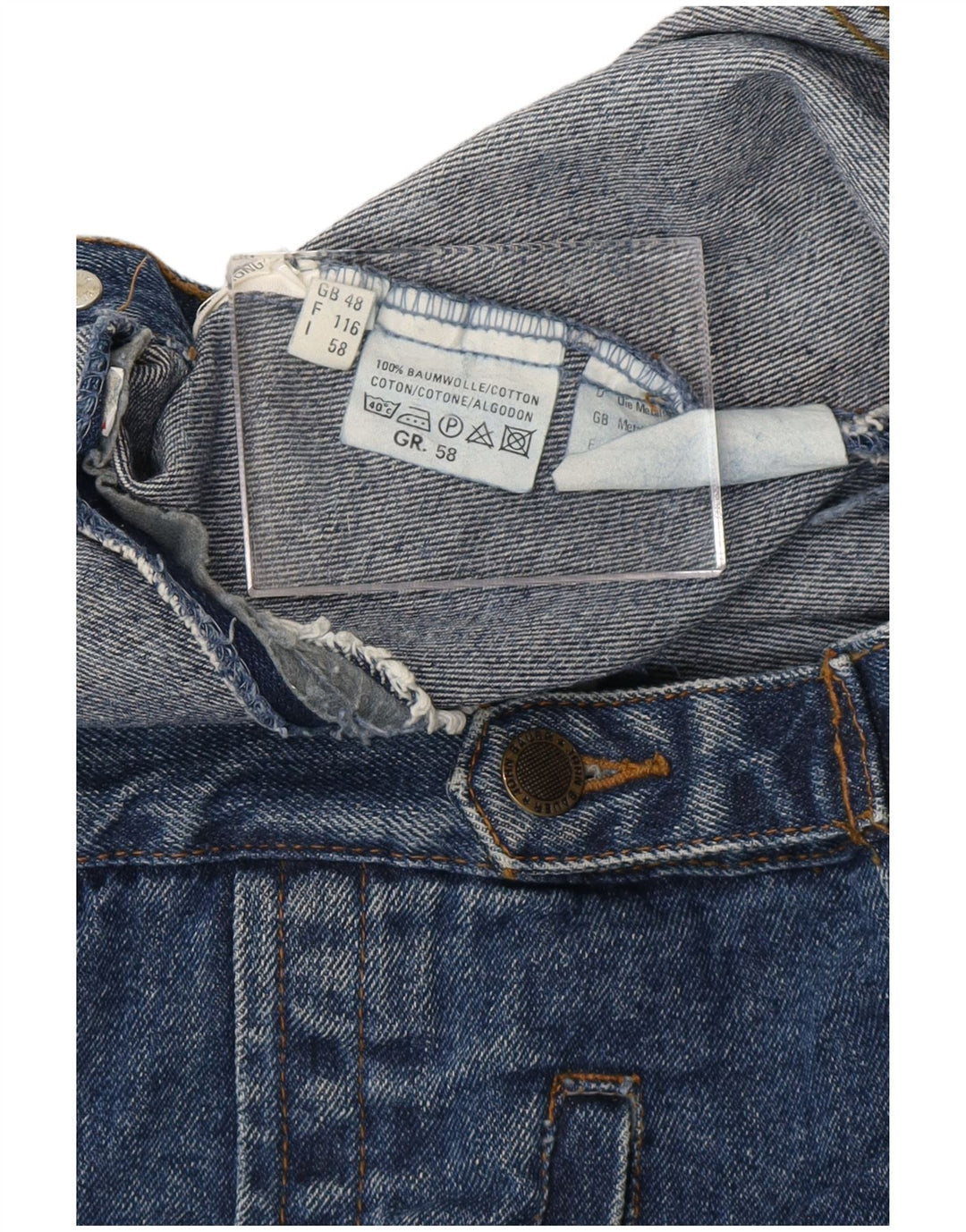 JOHN BAUER Giacca di jeans da uomo UK 48 4XL Cotone blu