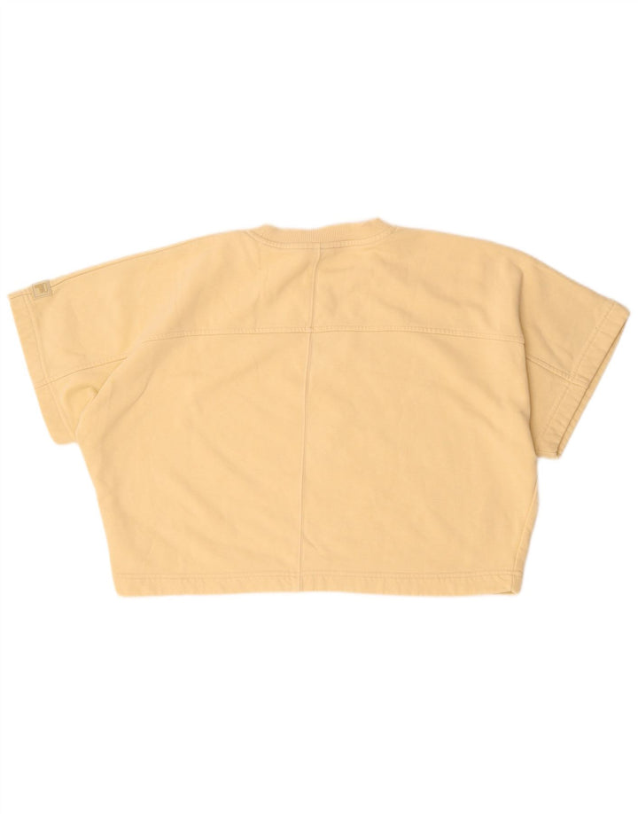 T-shirt corta oversize da donna Fila, taglia UK 14, cotone beige medio