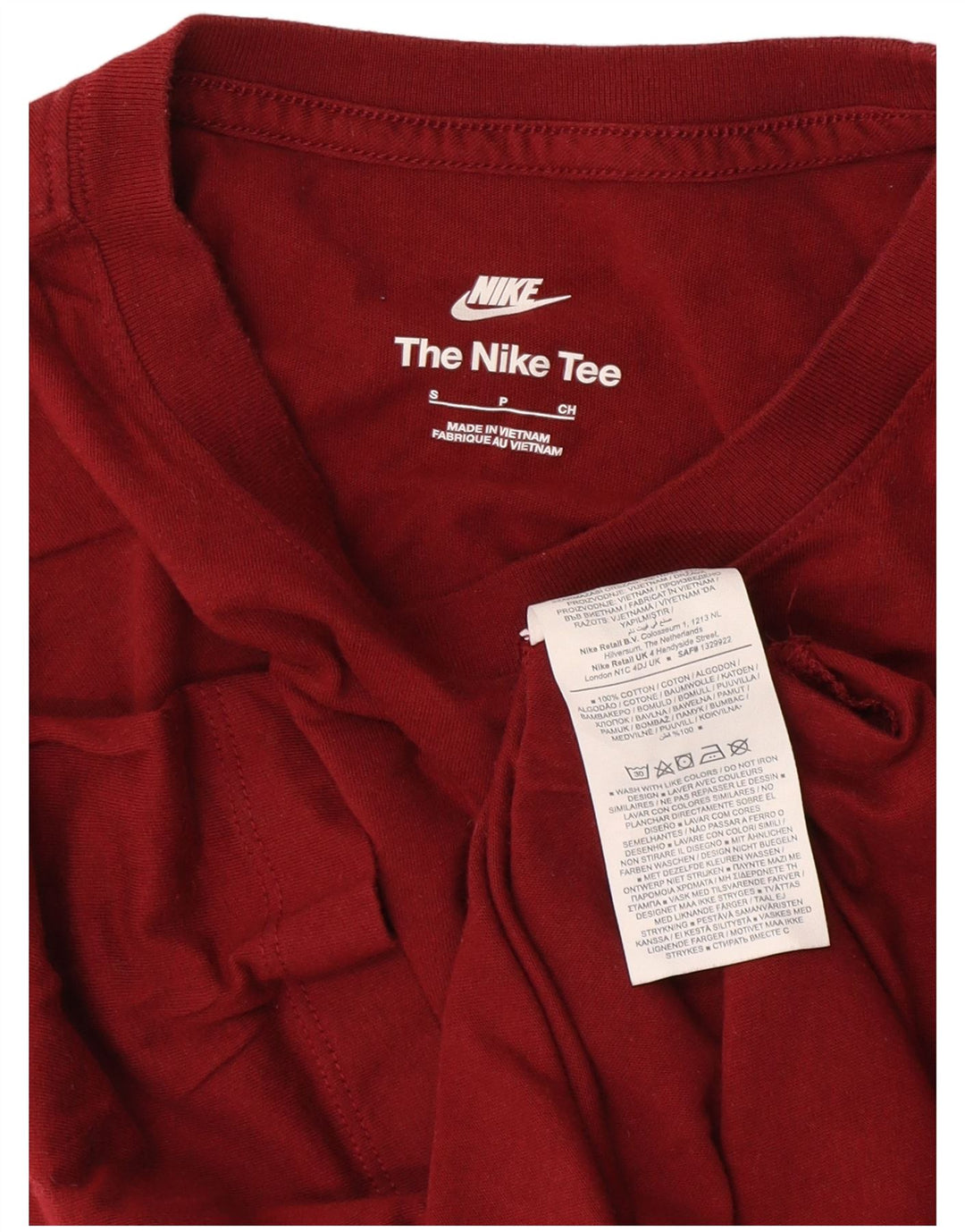 T-shirt Nike da uomo Top Small in cotone bordeaux