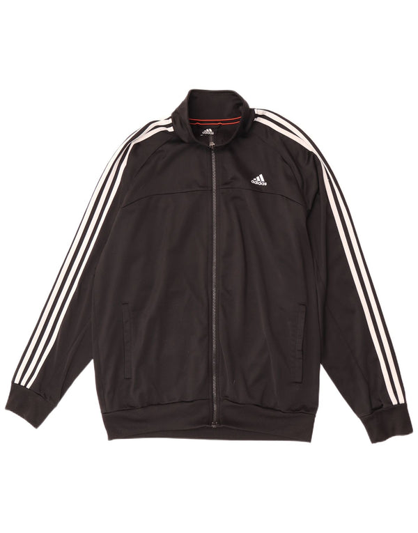 Giacca da tuta da uomo Adidas Climalite UK 44/46 grande poliestere nero