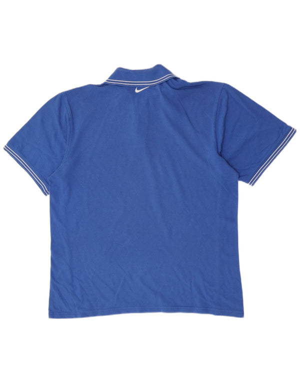 Polo Nike da uomo UK 42/44 grande cotone blu
