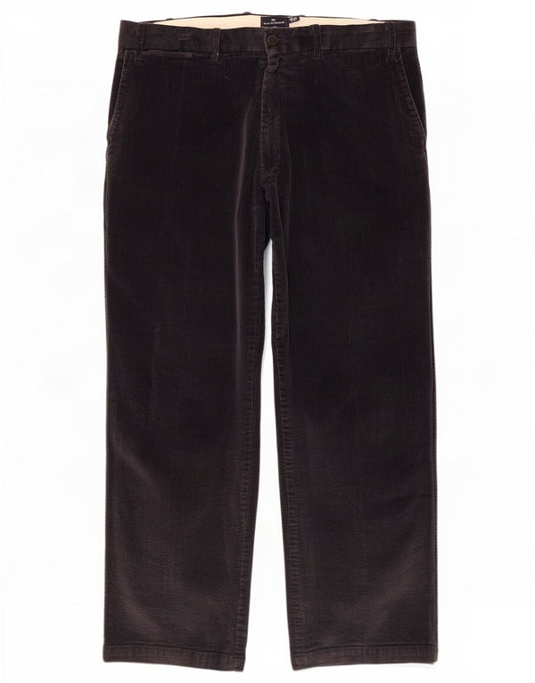 Pantaloni dritti in velluto a coste Marks & Spencer da uomo blu Harbour W40 L31 Navy
