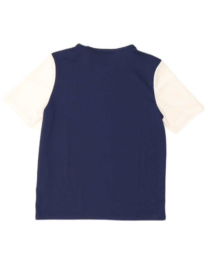 T-shirt da ragazzo Adidas Top 13-14 anni in poliestere color block blu navy