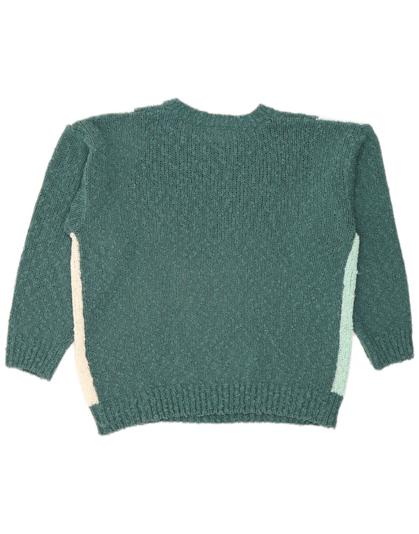 Maglione girocollo con grafica da donna Nuova Moda IT 44/46 Large Verde