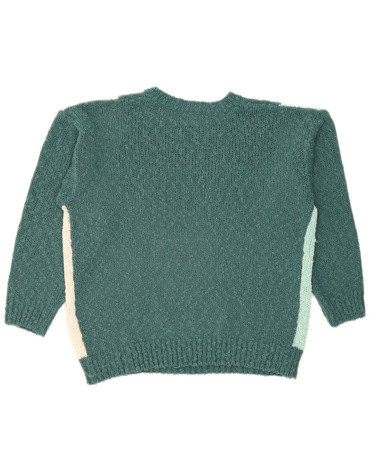 Maglione girocollo con grafica da donna Nuova Moda IT 44/46 Large Verde
