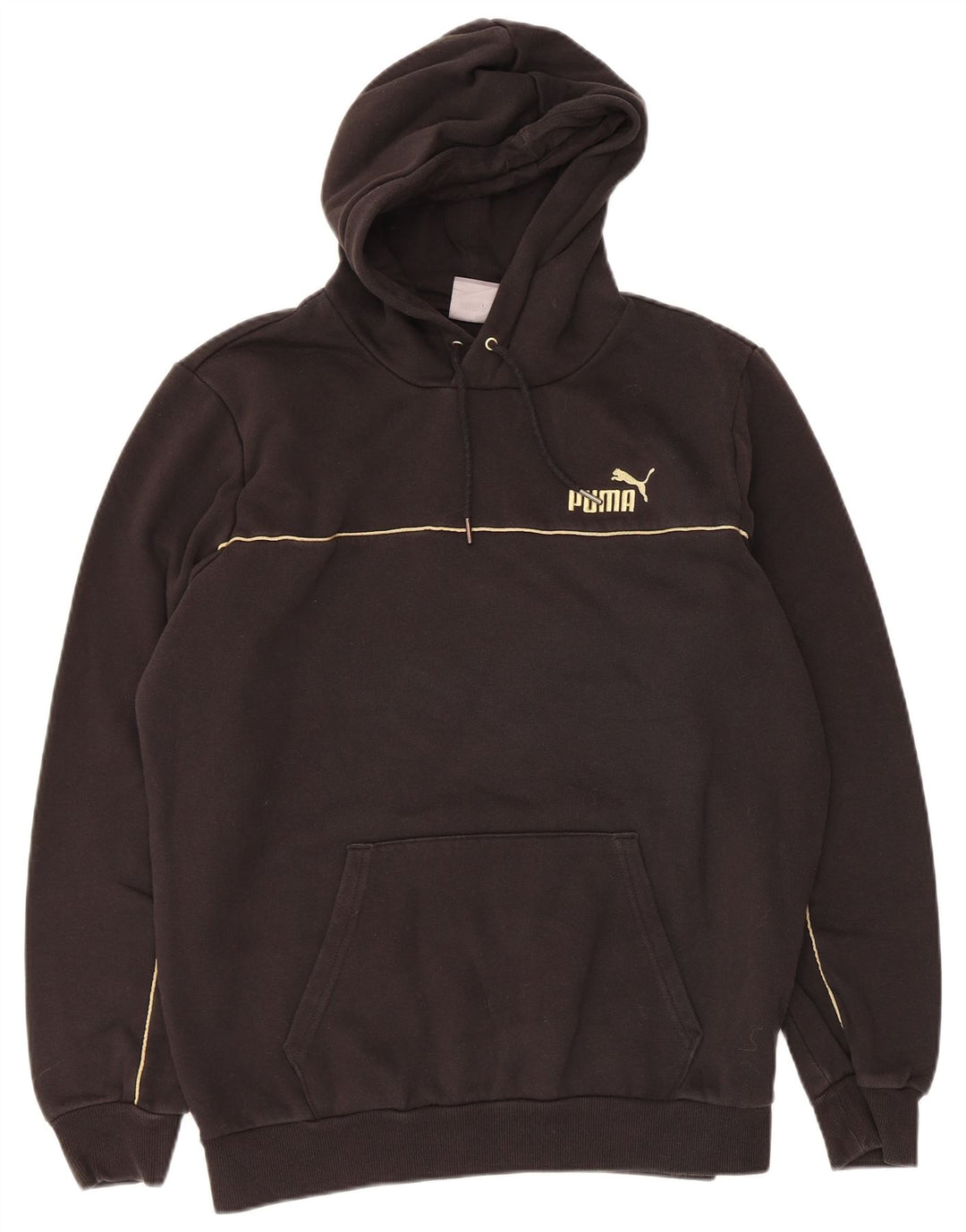 Felpa con cappuccio da uomo Puma media cotone nero