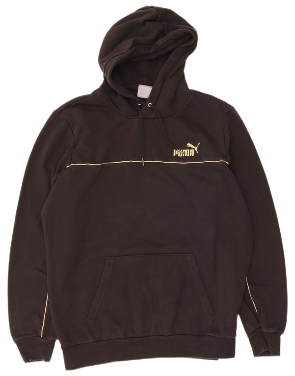 Puma Mens Hoodie Jumper Medium Black Cotton