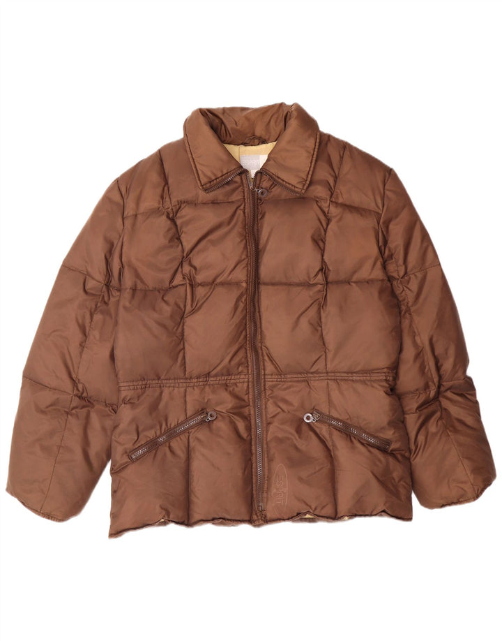 Giacca imbottita da donna ESPRIT UK 16 grande nylon marrone
