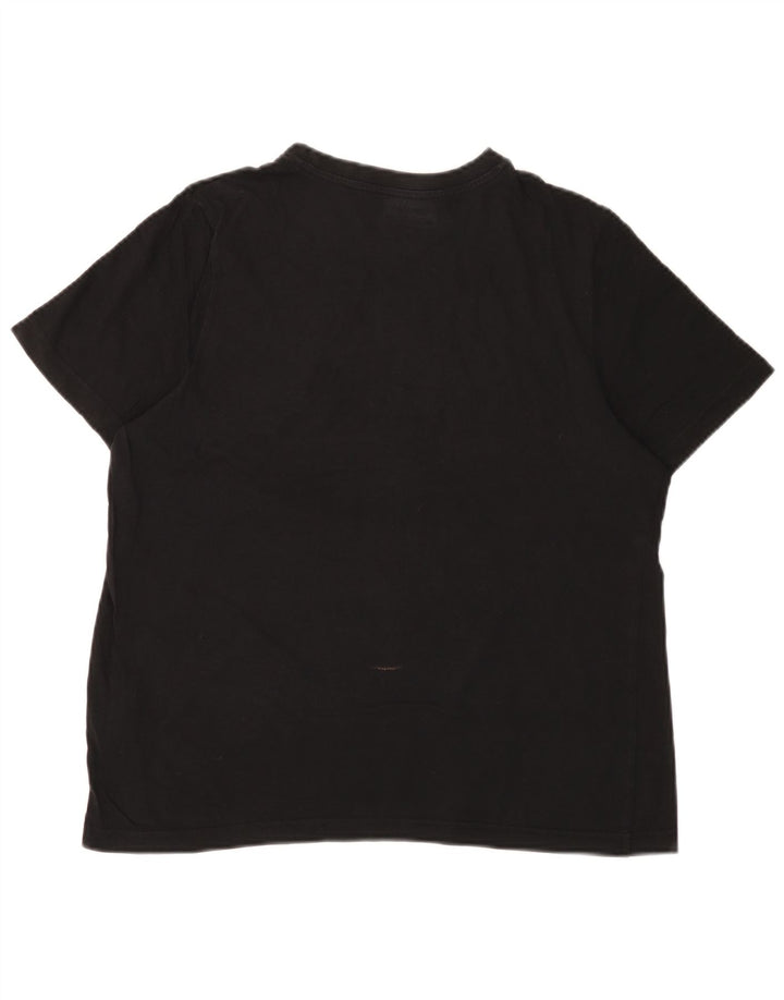 T-shirt grafica da donna Kappa Top UK 14 cotone medio nero