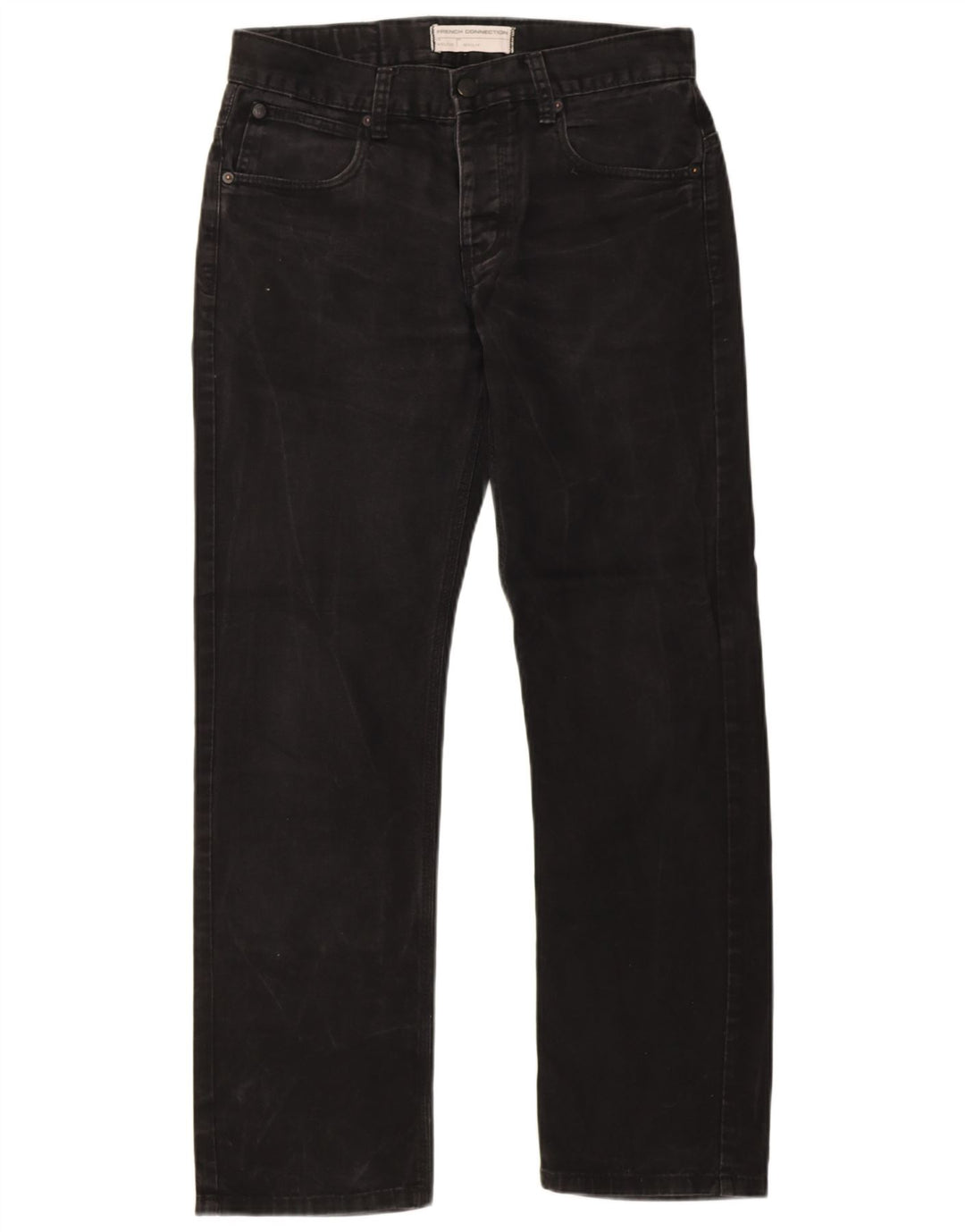 Jeans dritti vestibilità regolare da uomo French Connection W32 L32 cotone nero