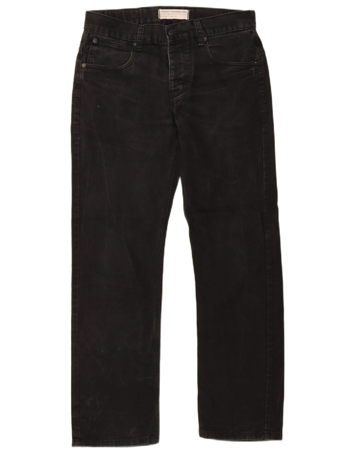 Jeans dritti vestibilità regolare da uomo French Connection W32 L32 cotone nero
