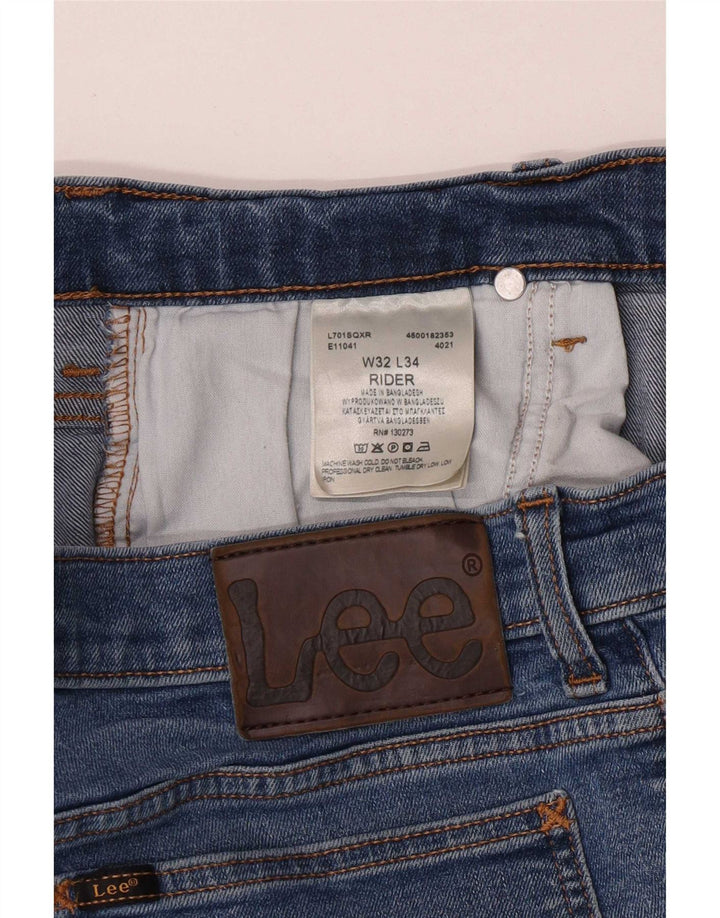 Jeans slim Lee Rider da uomo invecchiati W32 L31 cotone blu