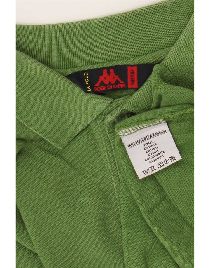 Polo Kappa Uomo Manica Lunga Regular Fit Cotone Verde Medio
