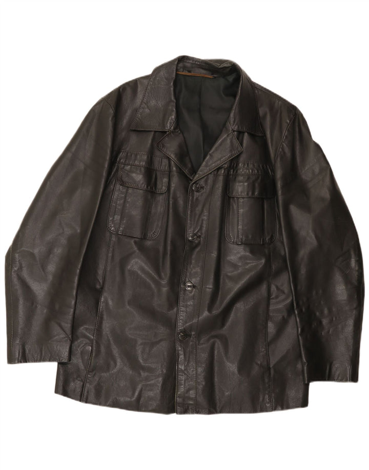 Giacca in pelle da uomo Zeiler UK 40 grande nera