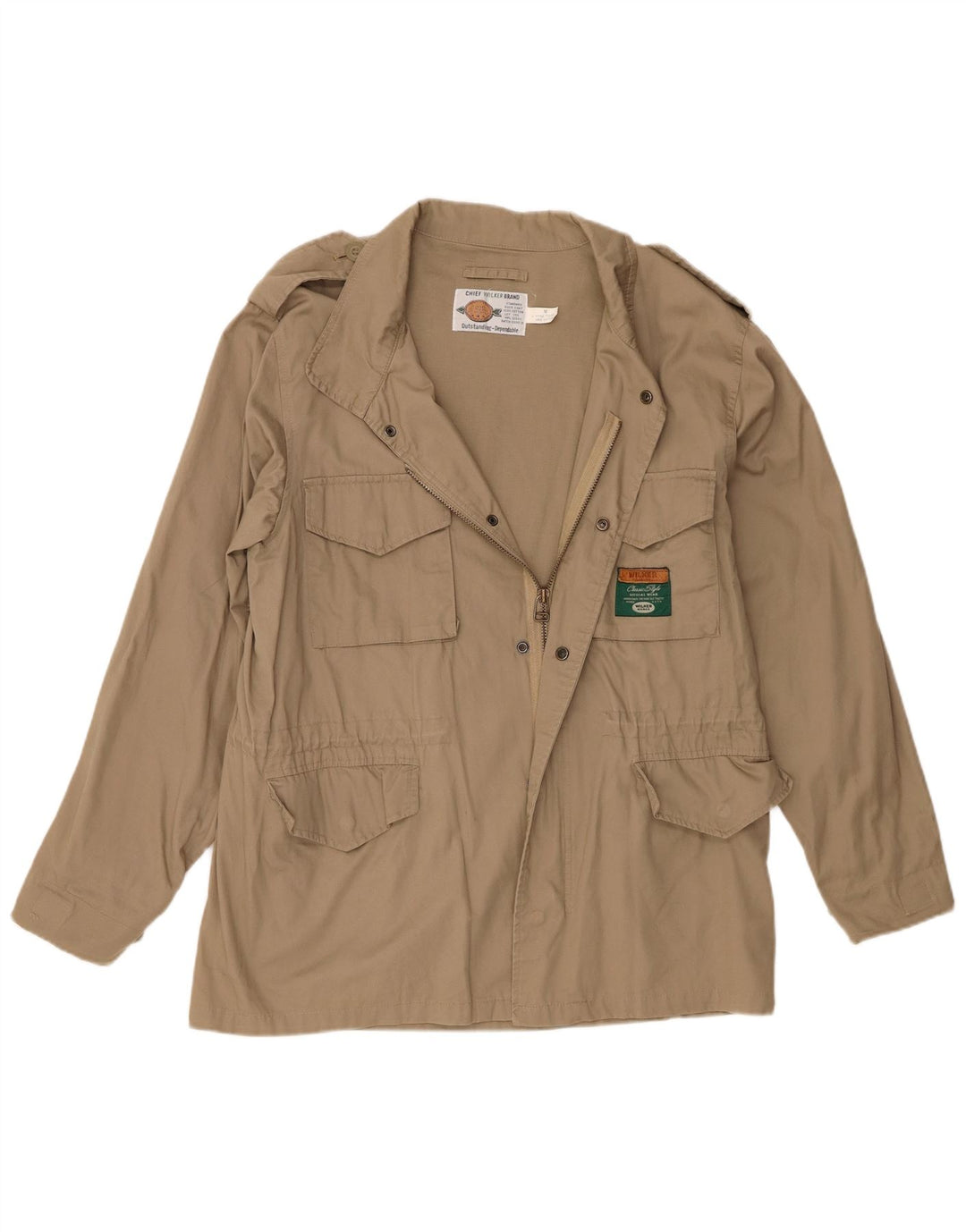Giacca militare da uomo Wilker UK 38 Cotone beige medio
