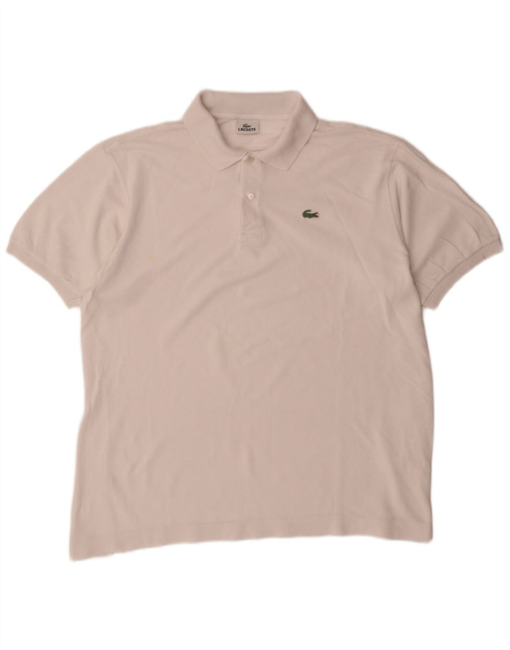 Polo da uomo Lacoste taglia 7 2XL cotone bianco