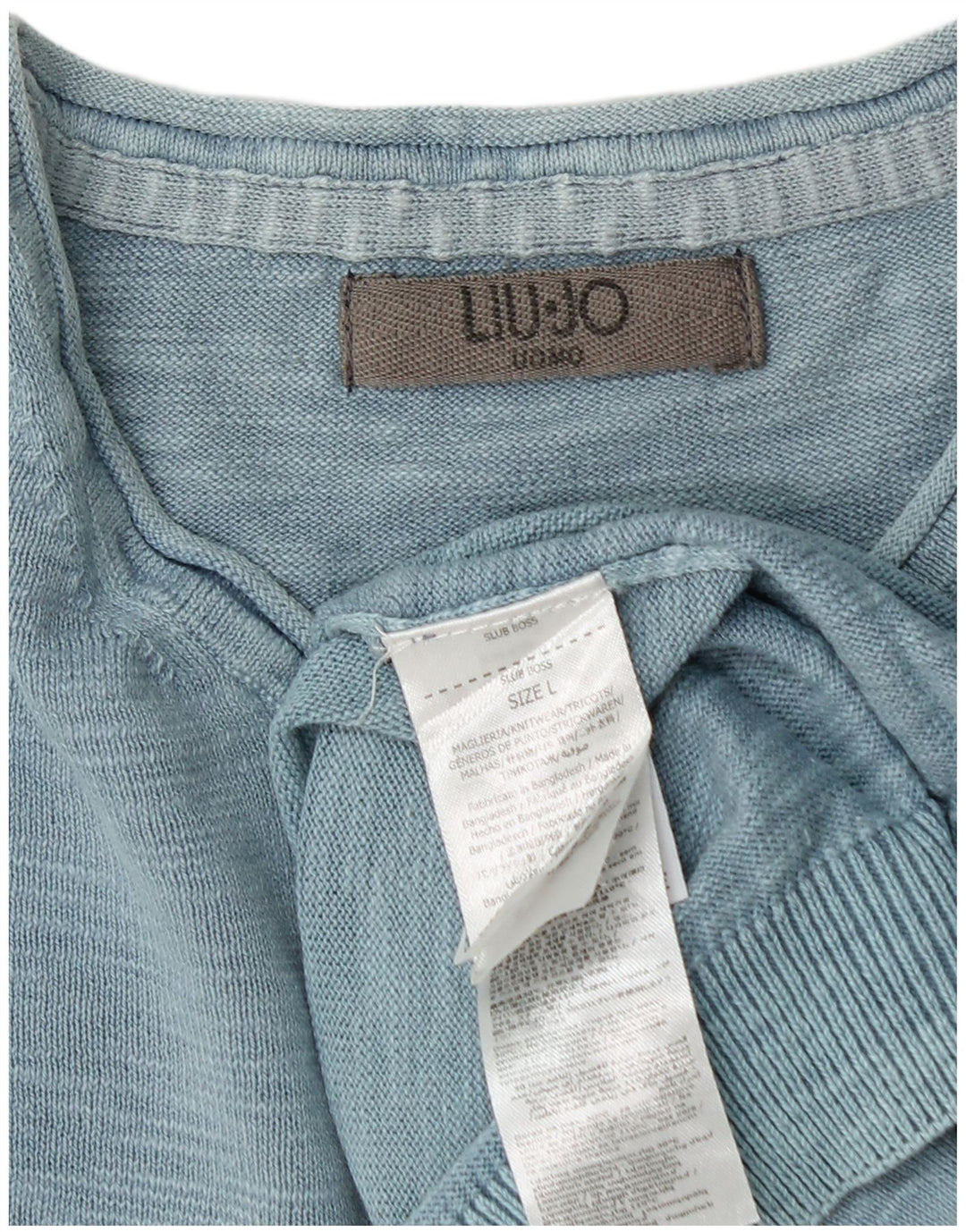 Liu Jo Uomo Maglione Girocollo Maglione Grande Cotone Maculato Blu