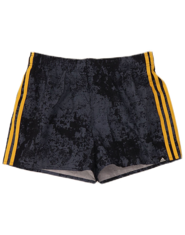 Pantaloncini sportivi da uomo Adidas in poliestere tie-dye grigio medio