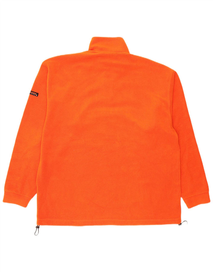 Maglione in pile da uomo Diadora con bottoni e collo XL arancione
